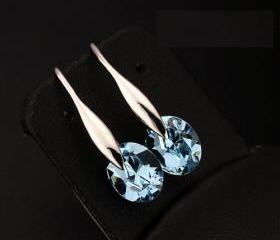 Swarovski Rhinestone Elegant 925 Sterling Silver Lady Earrings